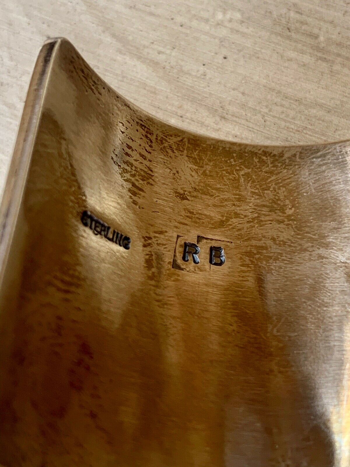 Handcrafted Sterling Silver & Golden Hills Turquoise Dragonfly Cuff Bracelet, Signed RB