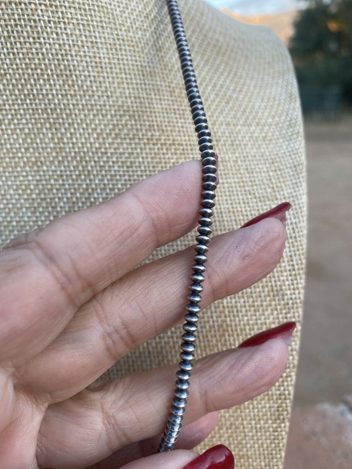 Handcrafted Sterling Silver Saucer Pearls, 3mm 36 Inch