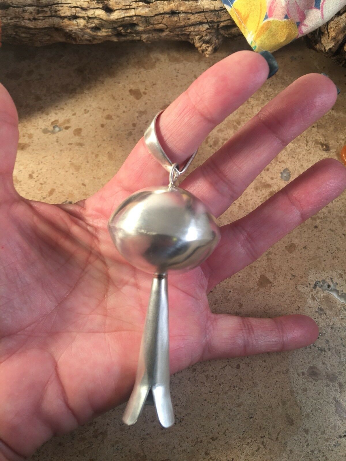 Handcrafted Lorenzo James Sterling Silver Blossom Pendant