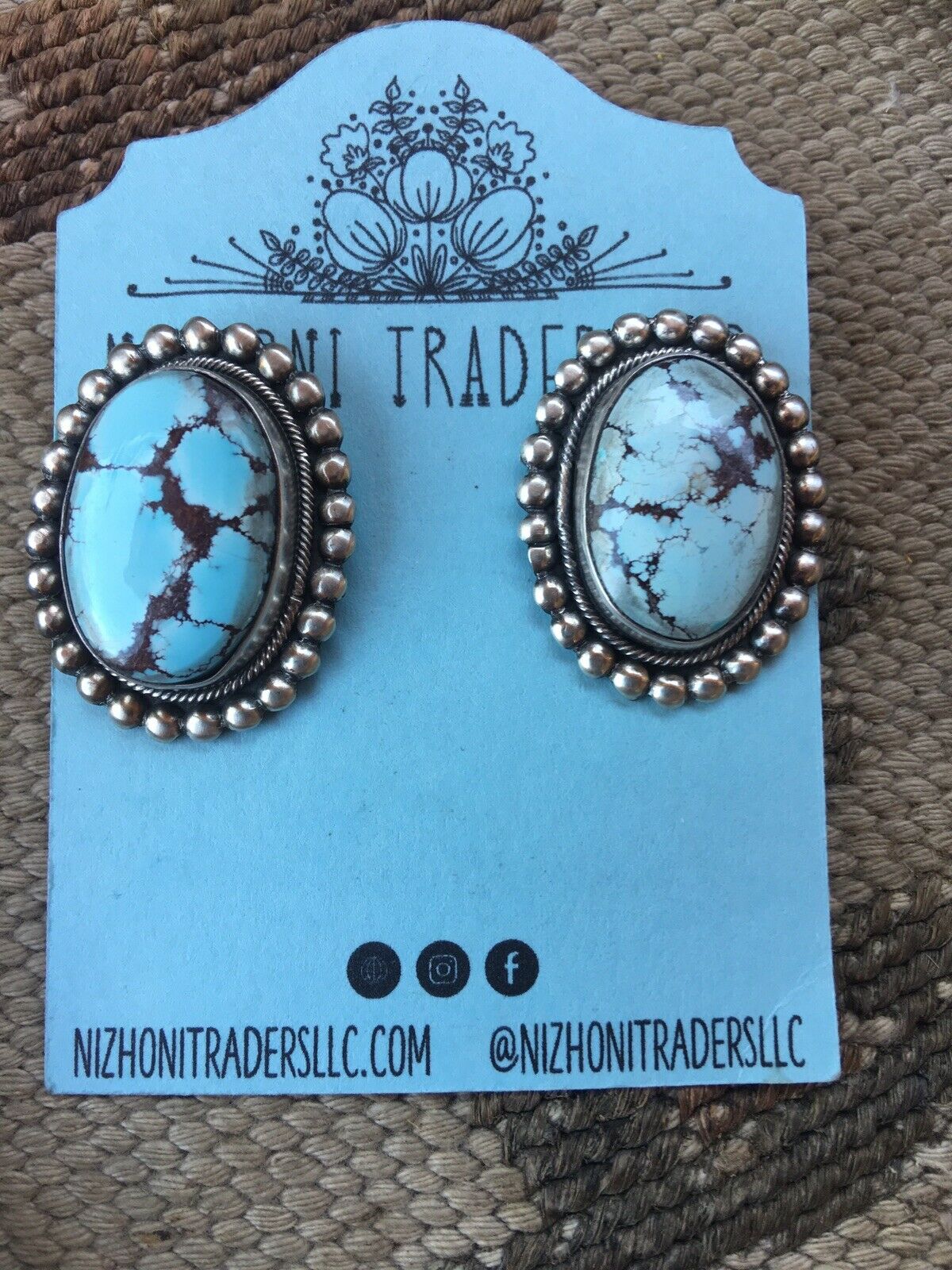 Handcrafted Sterling Silver and Golden Hills Turquoise Necklace Set By Bea Tom