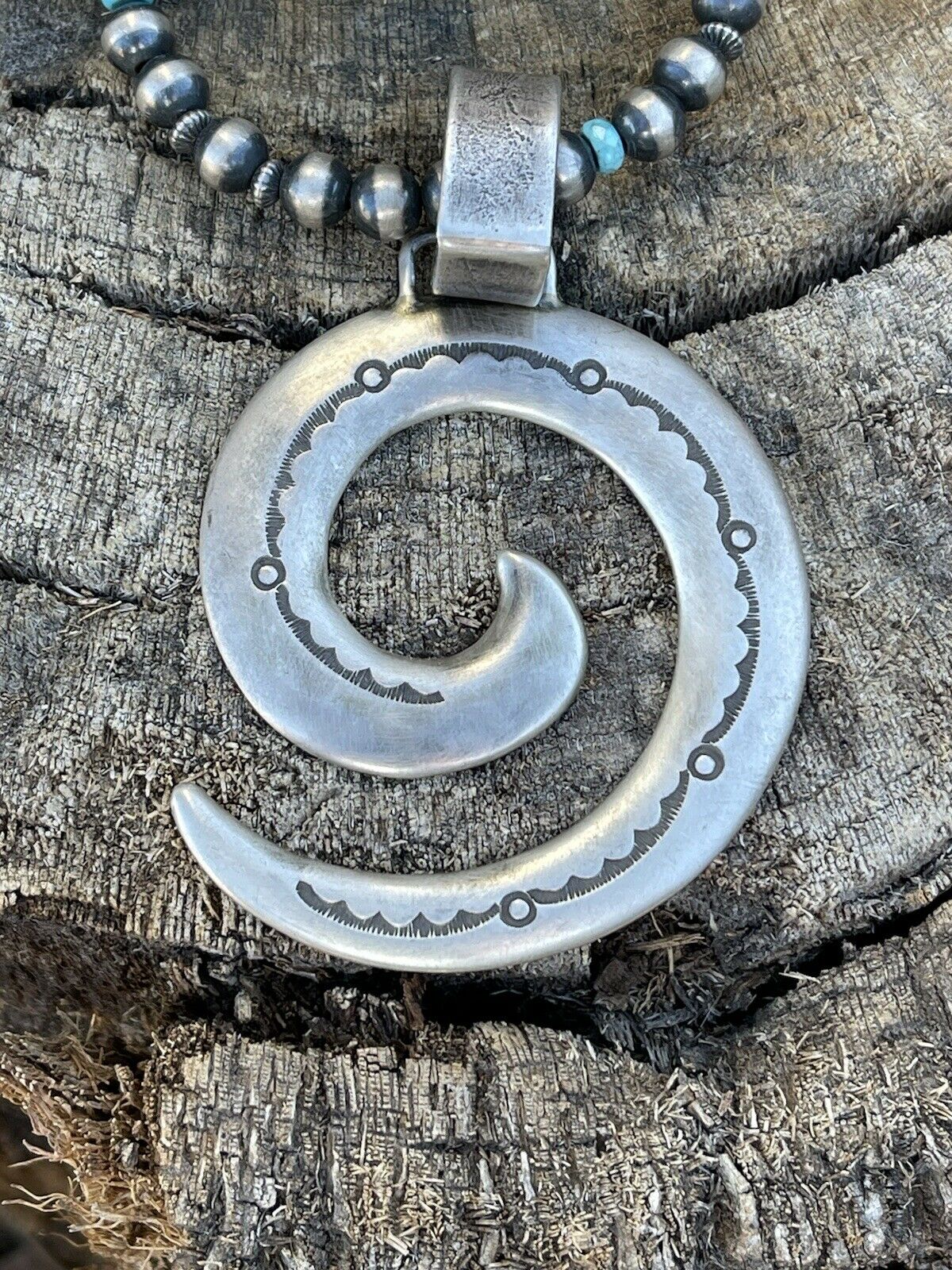 Handcrafted Sterling Silver Spiral of Evolution Pendant