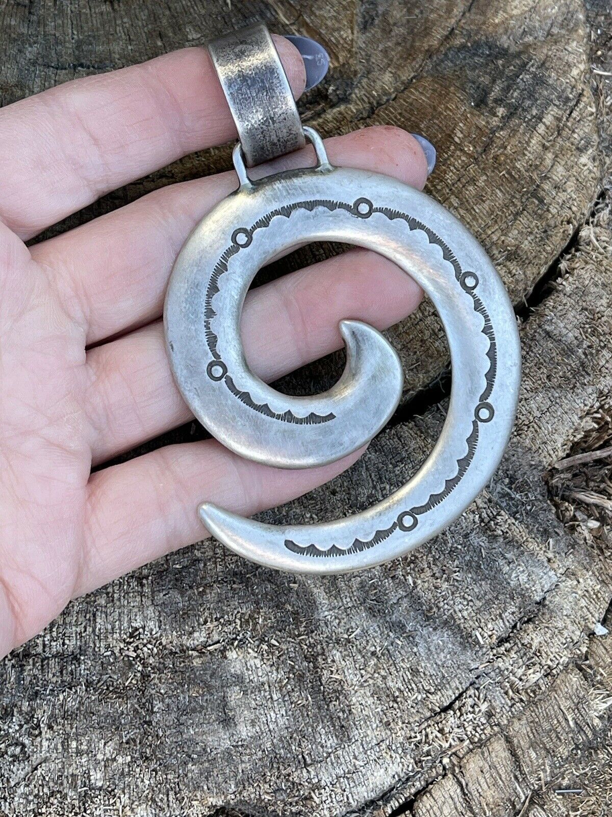 Handcrafted Sterling Silver Spiral of Evolution Pendant