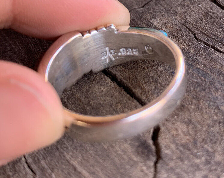 Handcrafted Pink Dream Mojave & Sterling Silver Band