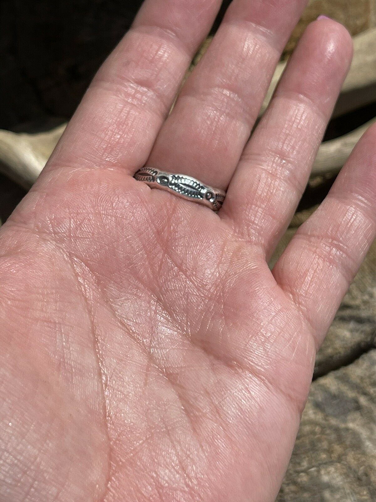 Handcrafted Sterling Silver Pink/ Purple Opal Adjustable 4 Stone Ring