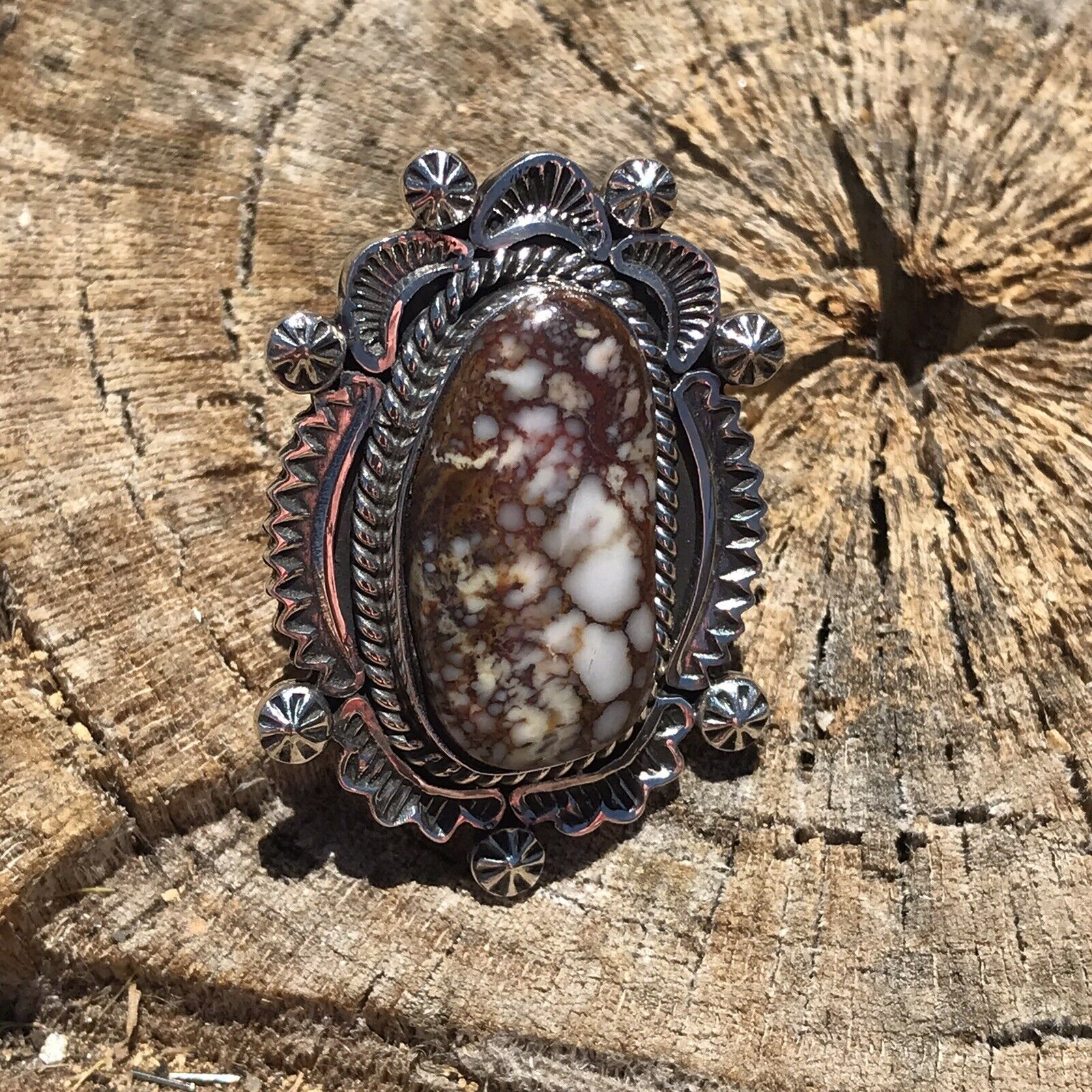 Handcrafted Sterling Silver Wild Horse Ring Sz 5.5