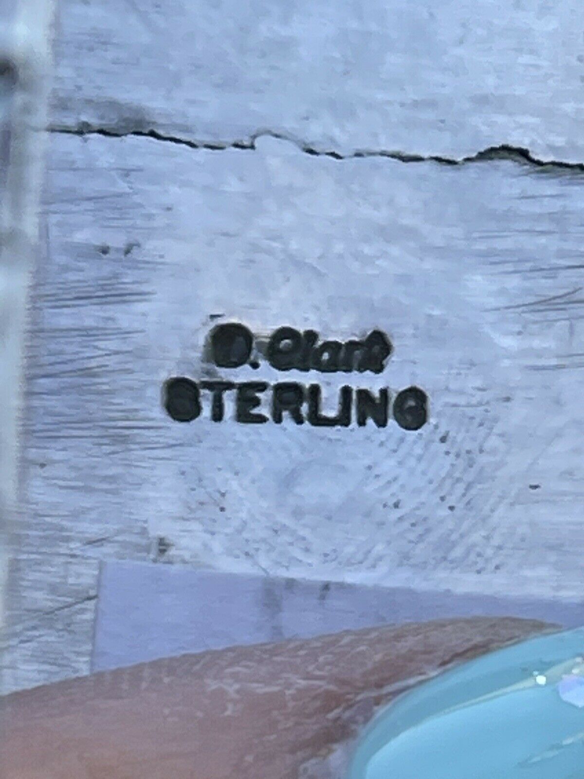 Handmade Sterling & Number 8 Turquoise Signed Cuff Signed Danny Clark