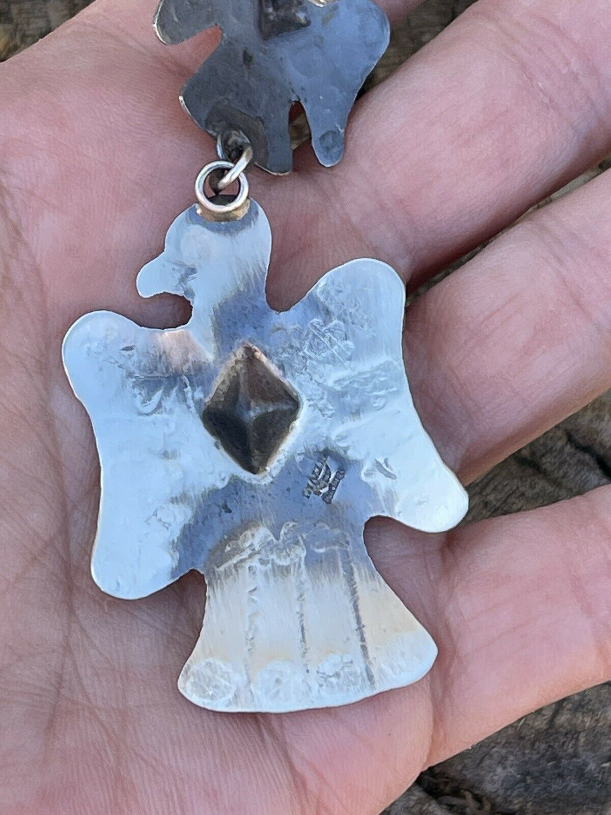 Handcrafted Sterling Silver Thunderbird Dangles by Tim Yazzie