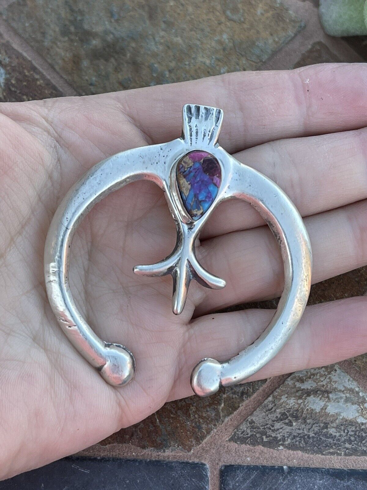 Handcrafted Handmade Sterling Silver Pink Dream Mojave Naja Pendant