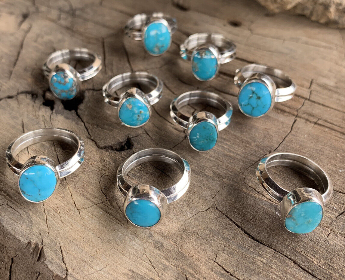 Handcrafted Turquoise & Sterling Silver Matrix Ring