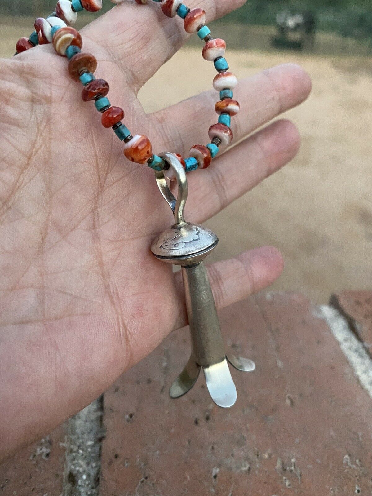 Handcrafted Sterling Silver Liberty Dime Blossom Pendant