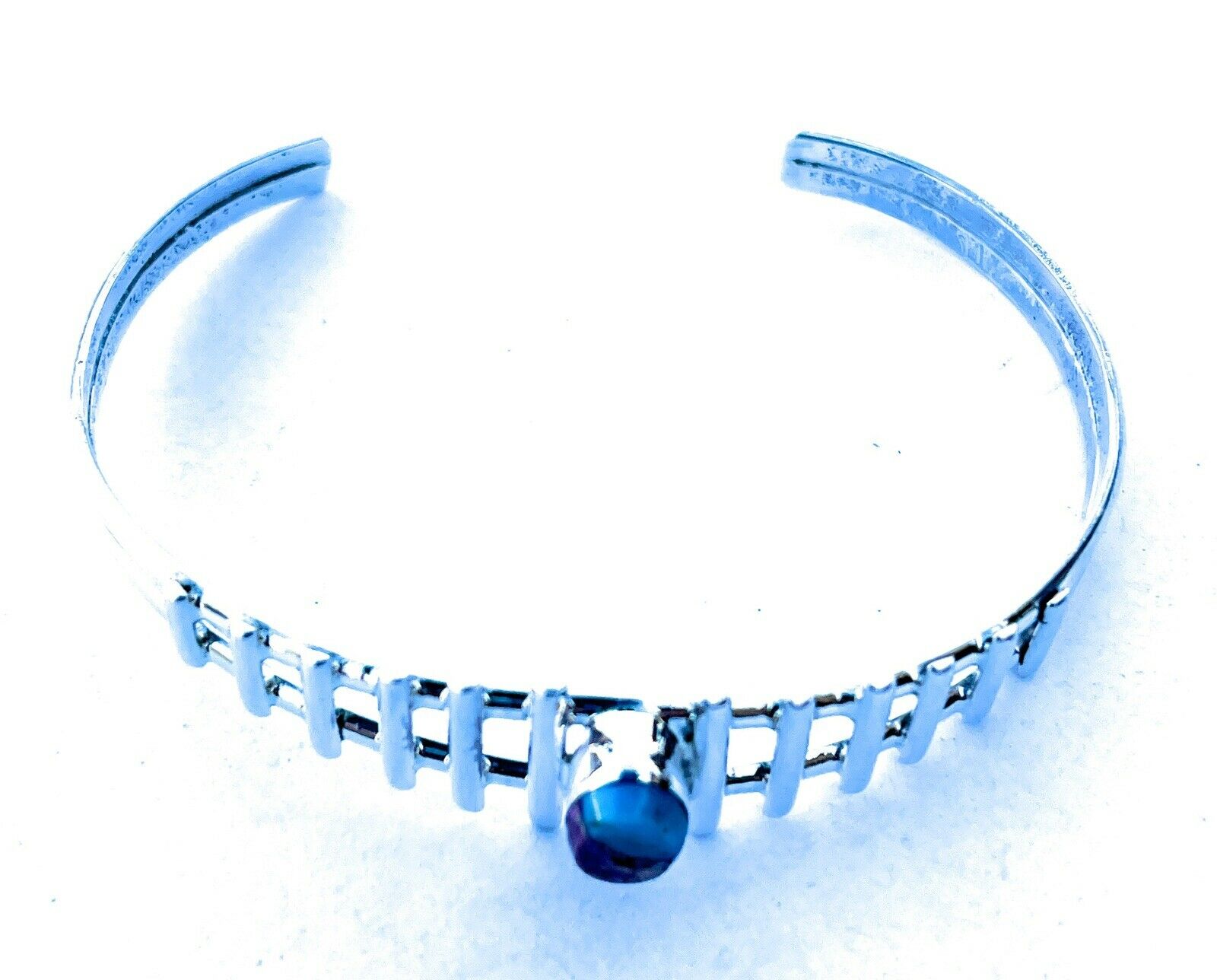 Handcrafted Pink Dream Mohave Sterling Silver Cuff Bracelet Signed