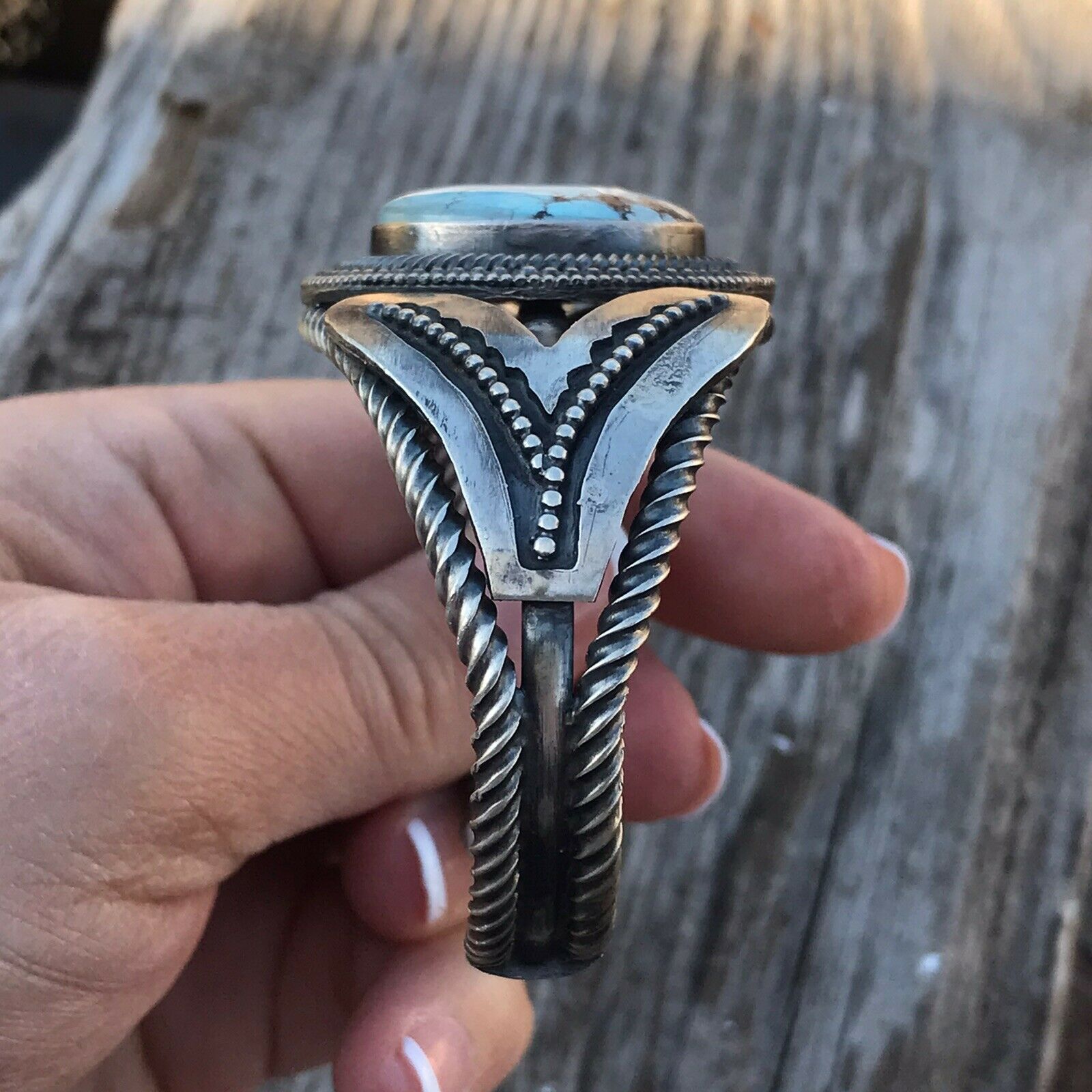 Golden Hill Turquoise Sterling Silver Cuff