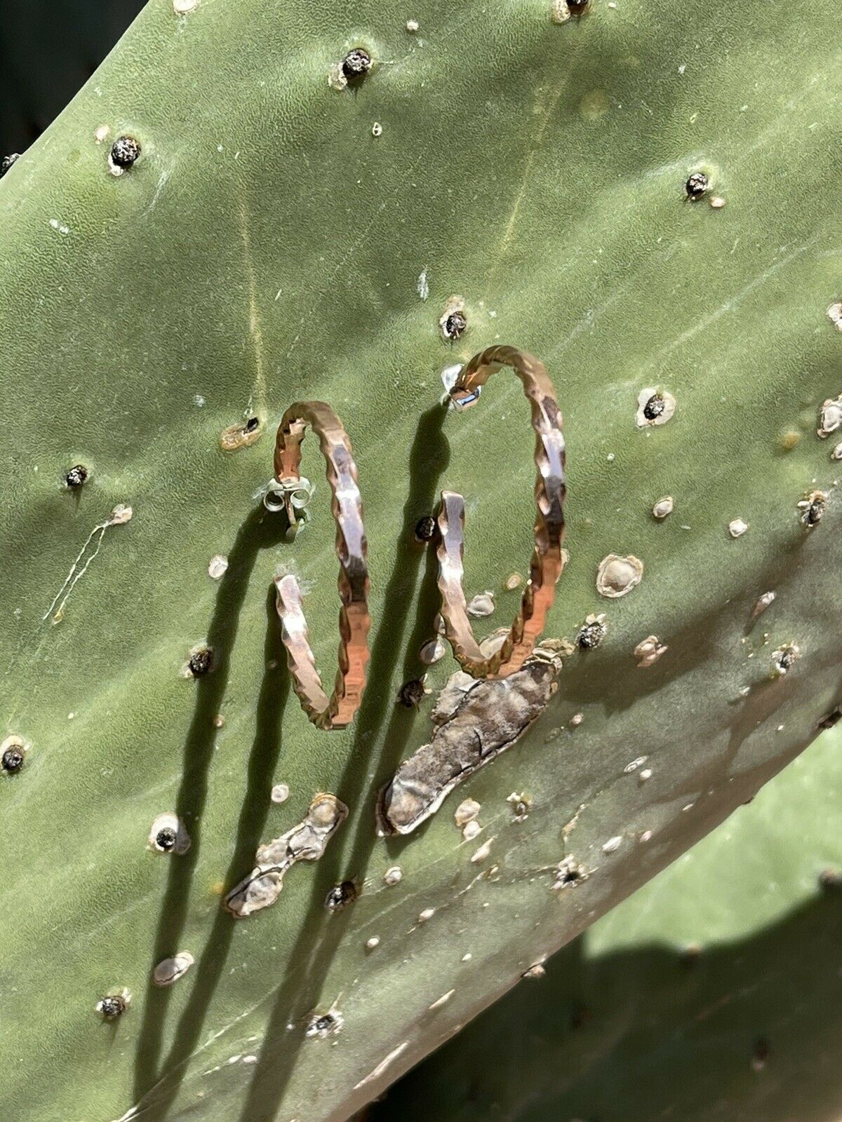 Handcrafted Copper Rope Style Hoop Earrings
