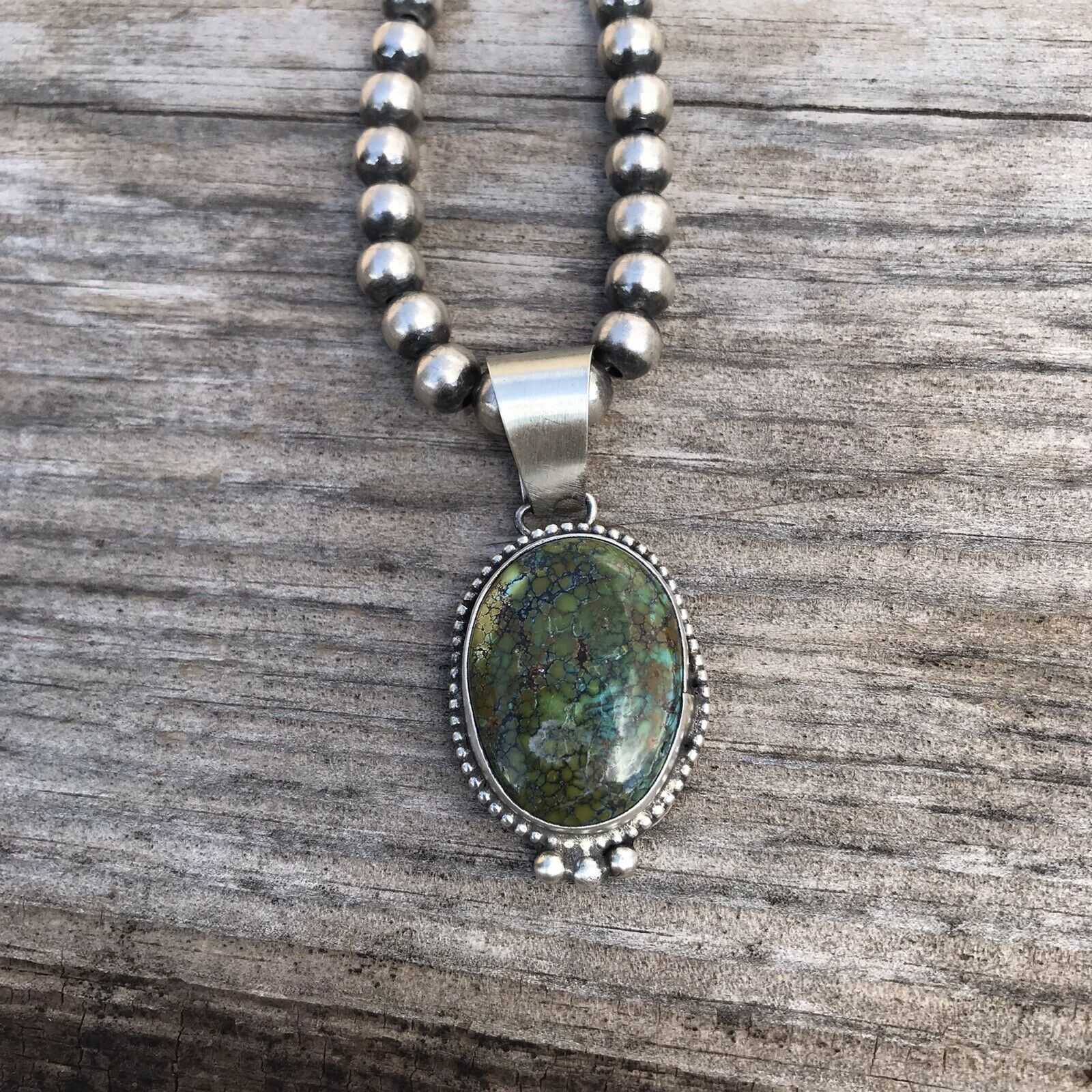 Navajo Turquoise Sterling Silver Pendant