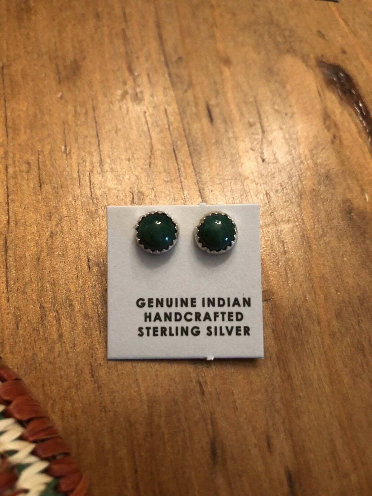 Handcrafted Malachite Sterling Silver Post Studs