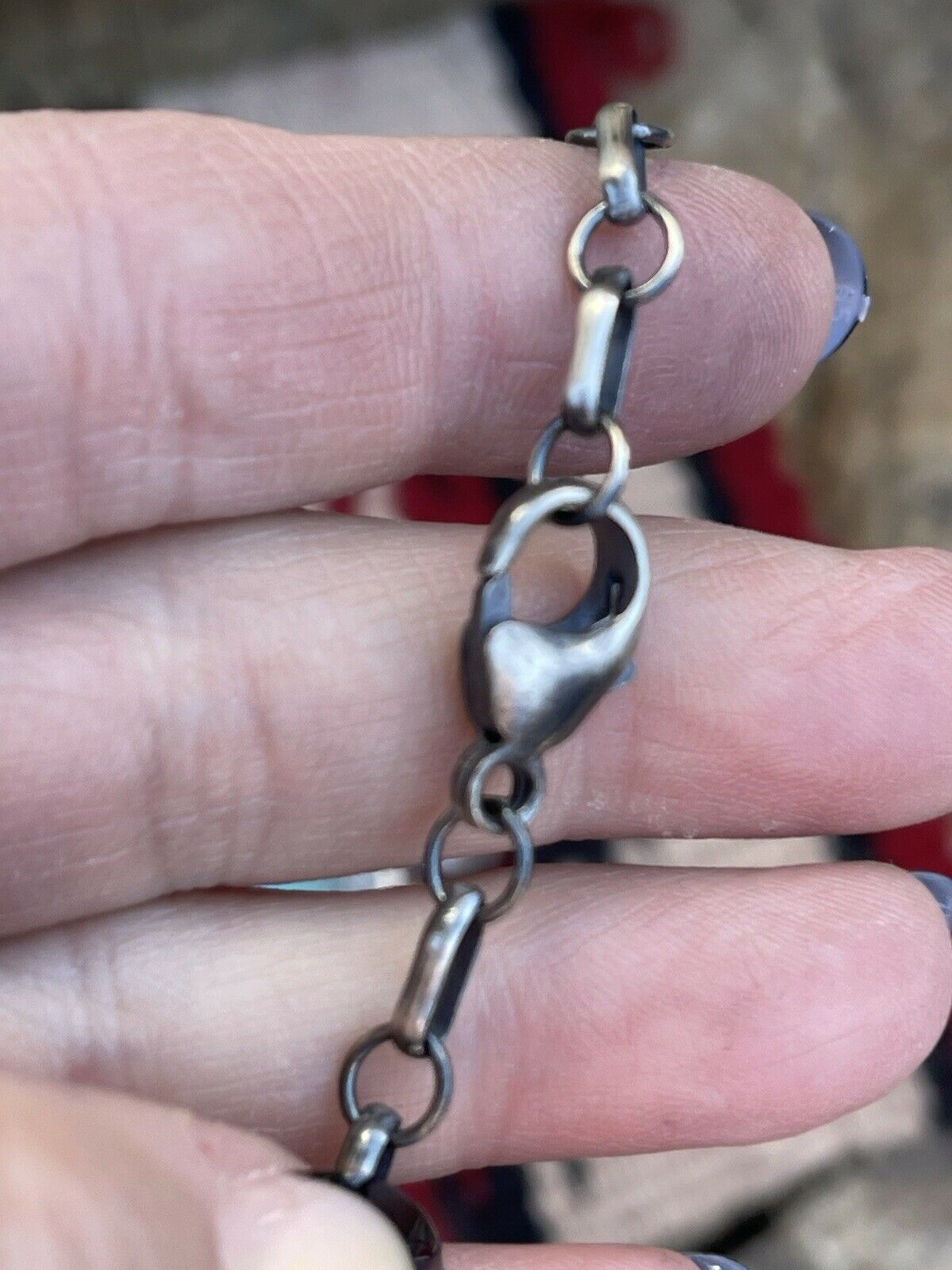 Handcrafted Sterling Silver & Royston Turquoise Stone Southwest Necklace Signed