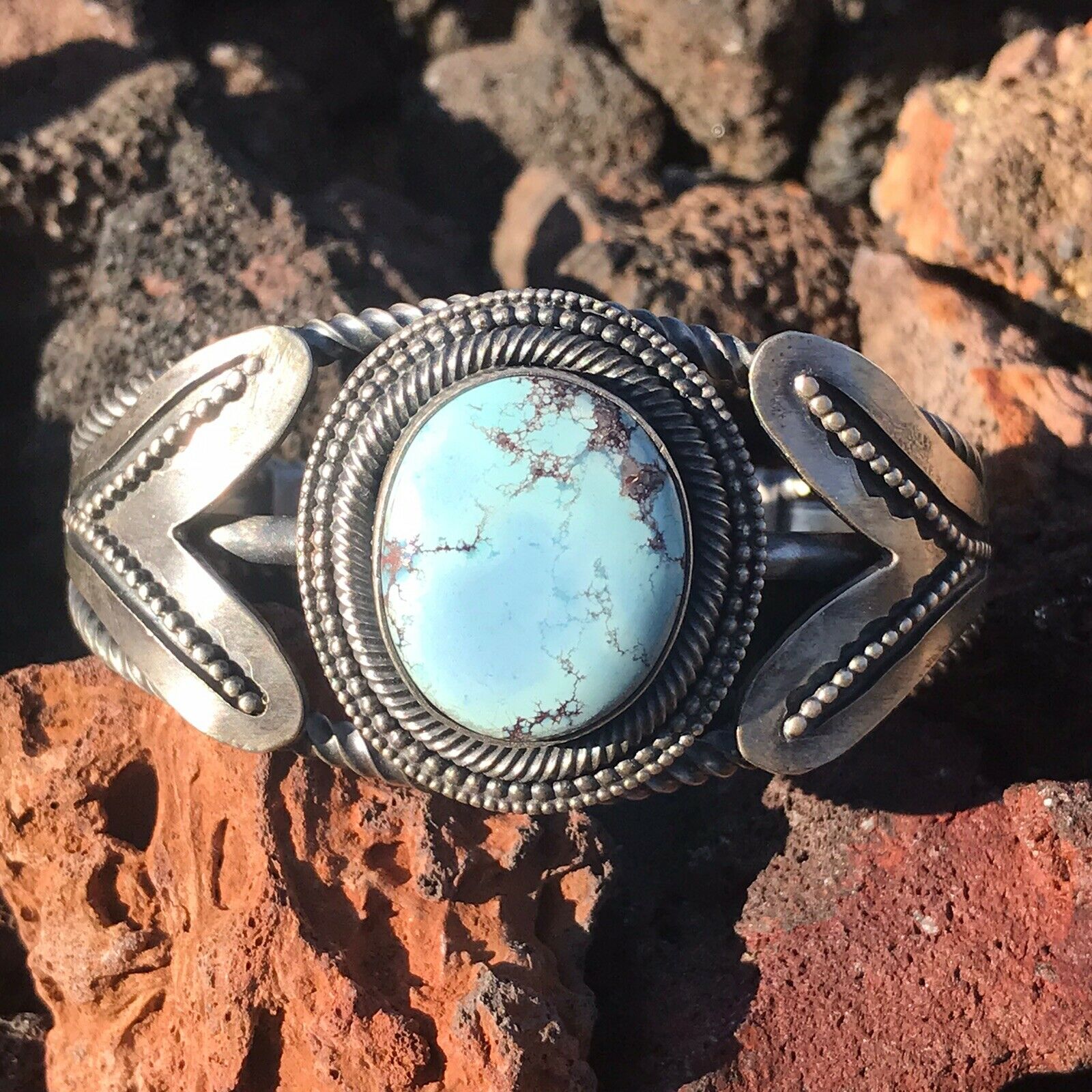 Golden Hill Turquoise Sterling Silver Cuff