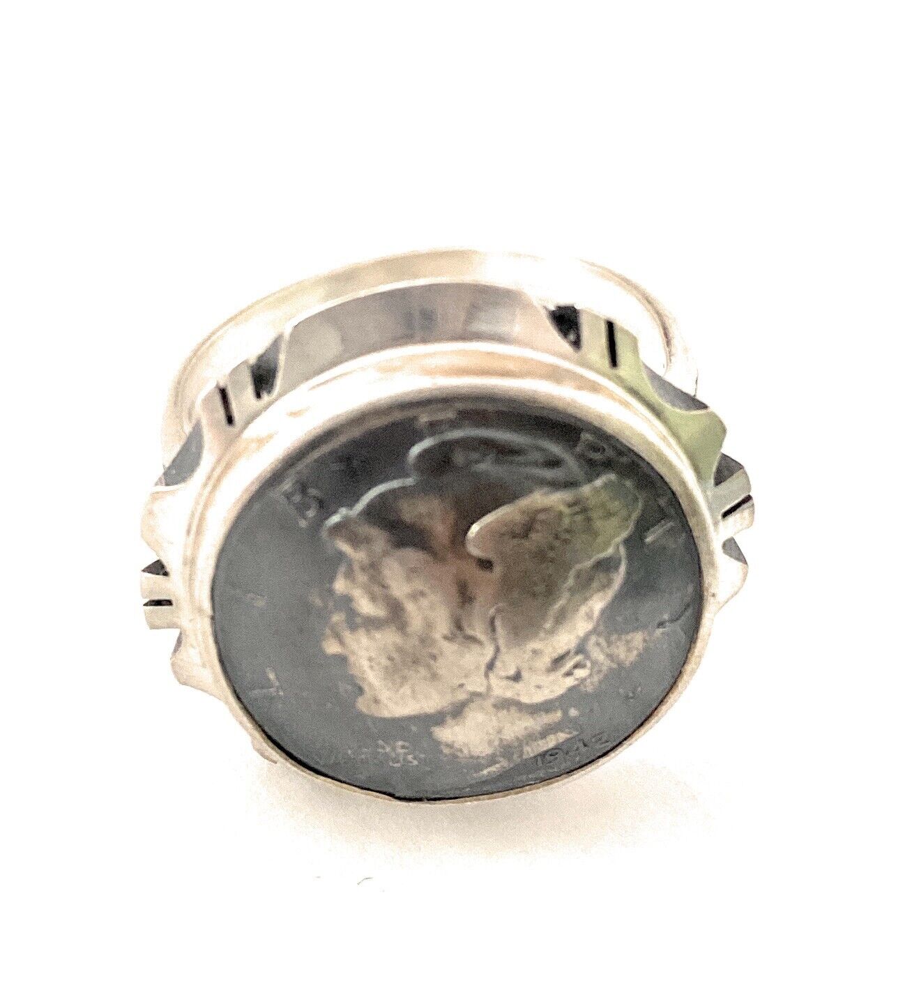 Handcrafted Sterling Silver Liberty Dime Ring