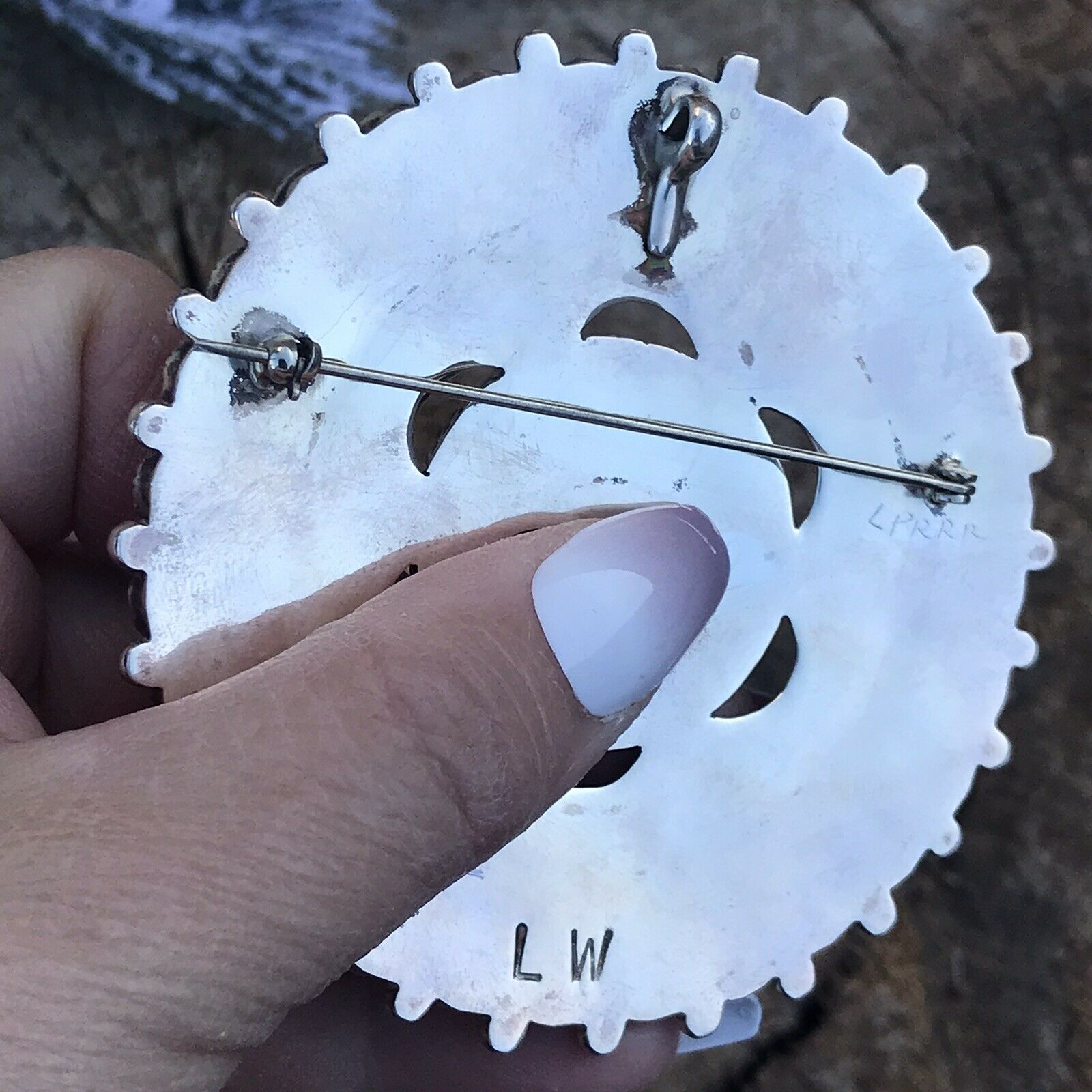 Handcrafted Jumbo Sterling Silver & Natural Red Coral Cluster Pendant/pin Signed