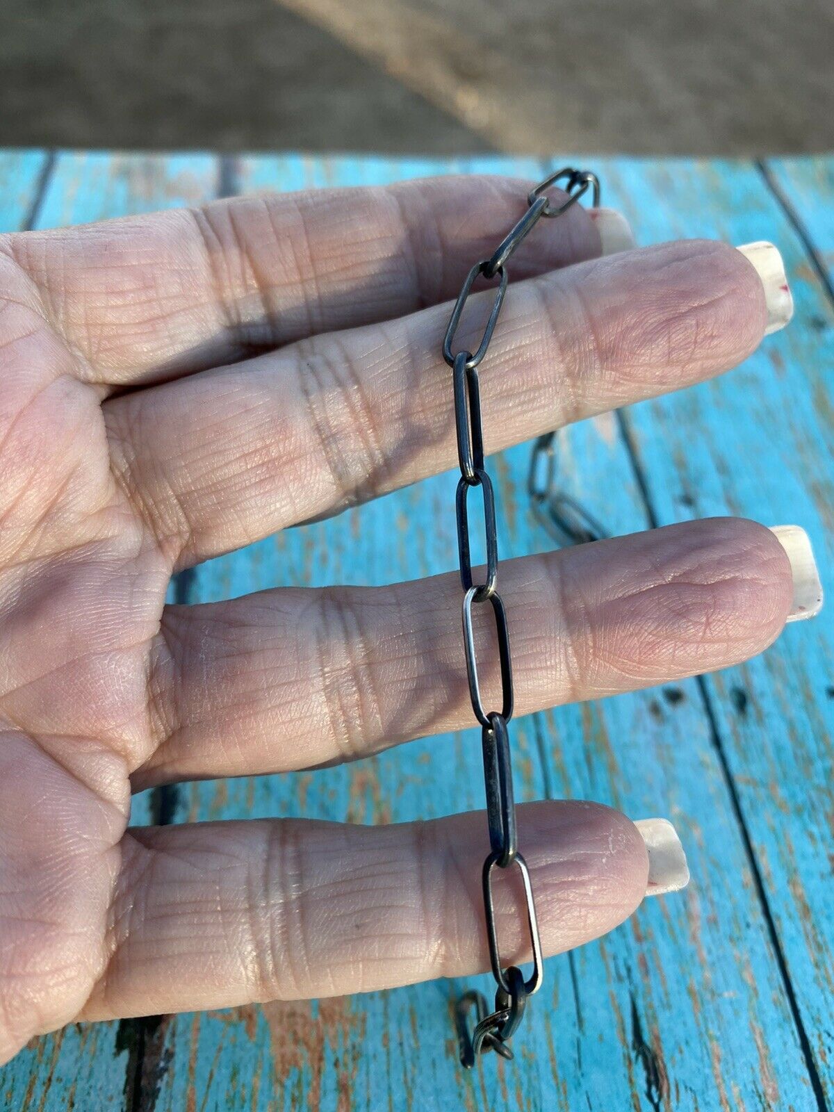 Sterling Silver Beautiful Handmade Chain Link Extender 8”