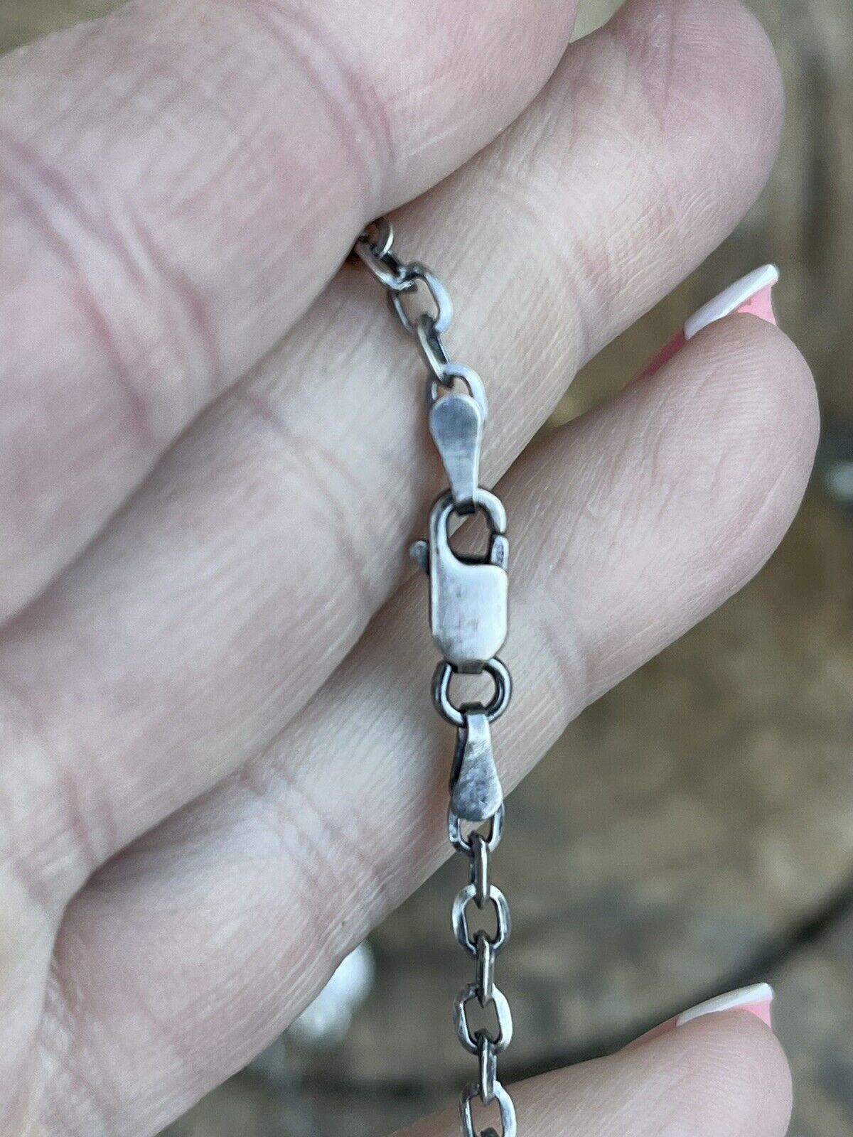 Navajo Sterling Silver Spiny Drop Necklace By Wydell Billie