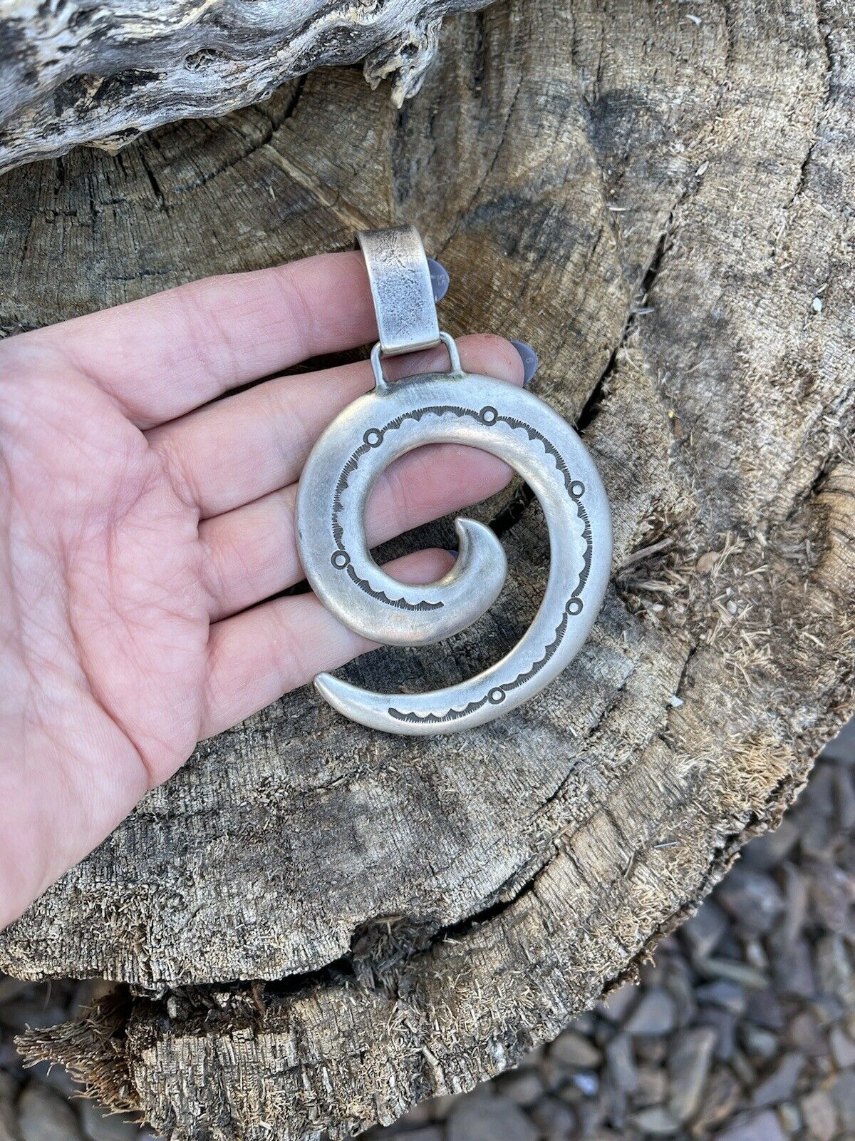 Handcrafted Sterling Silver Spiral of Evolution Pendant