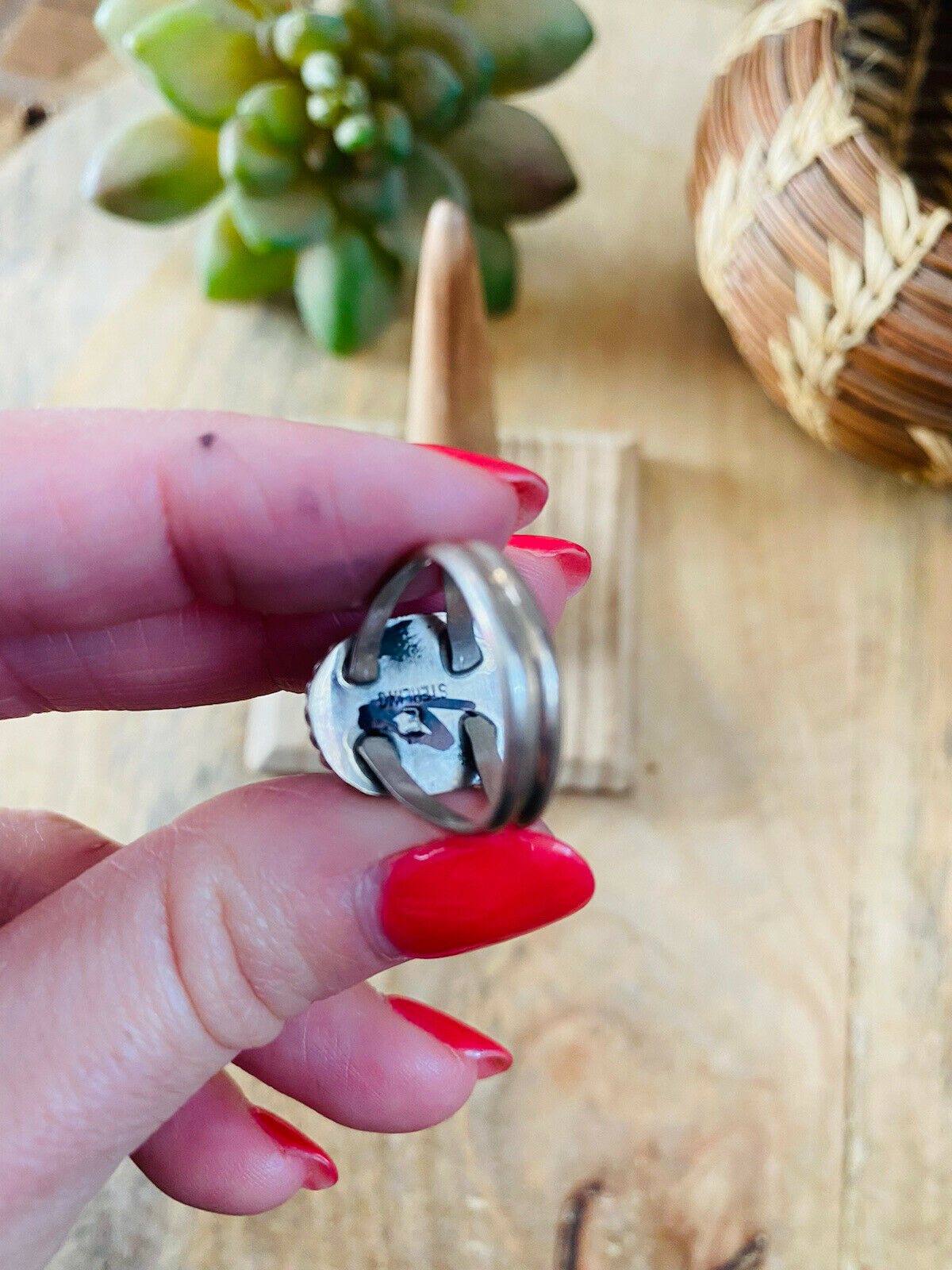 Handcrafted Sterling Silver & Blue Opal Ring