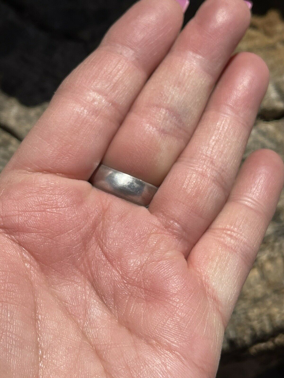 Handcrafted Golden Hills Turquoise & Sterling Silver Ring Sz 6.5 Signed Bobby John