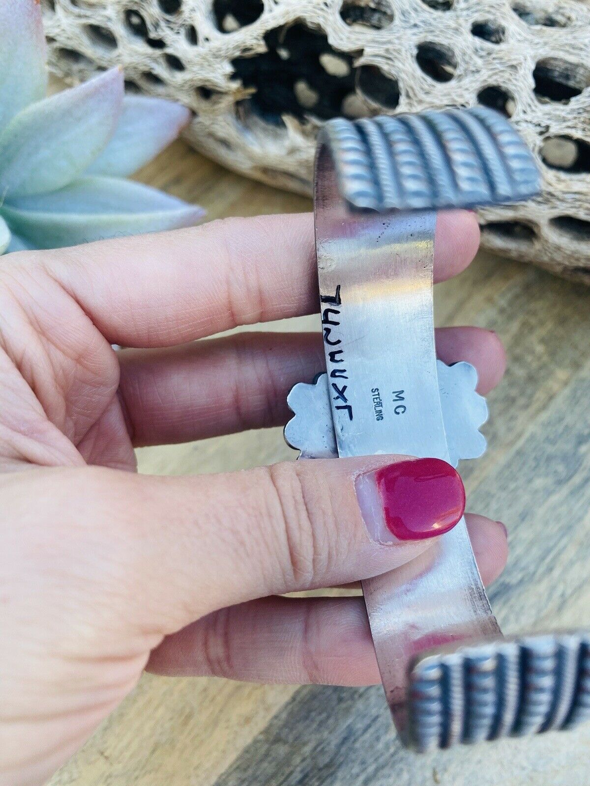 Handcrafted Golden Hills Turquoise Sterling Silver Cuff Bracelet
