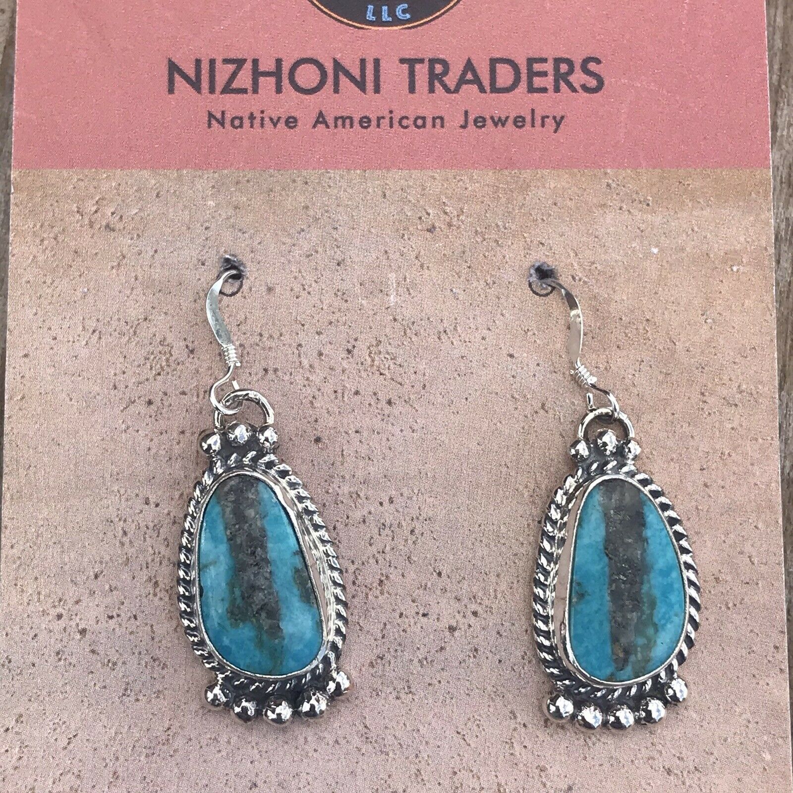 Handcrafted Turquoise & Sterling Silver Dangle Earrings