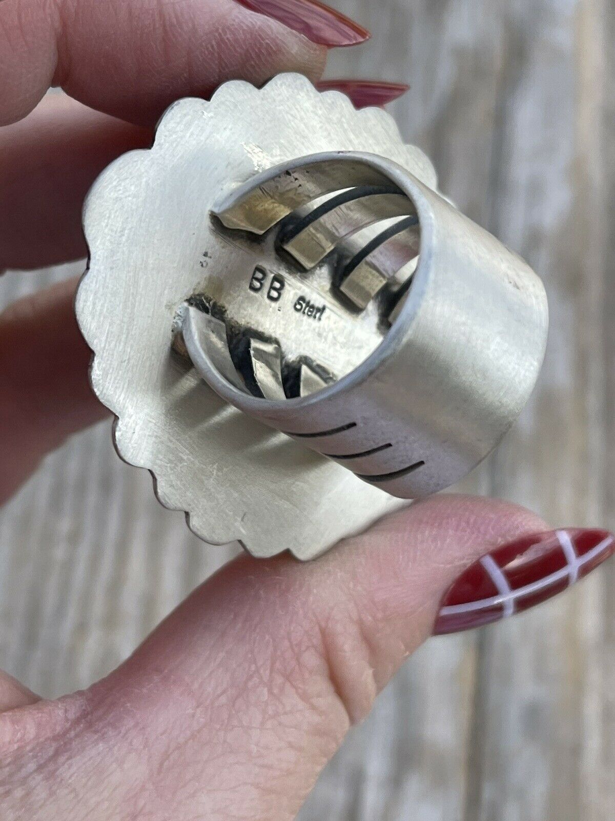 Handcrafted Sterling Sonoran Gold And Golden Hills Turquoise Cluster Ring Size 8.5