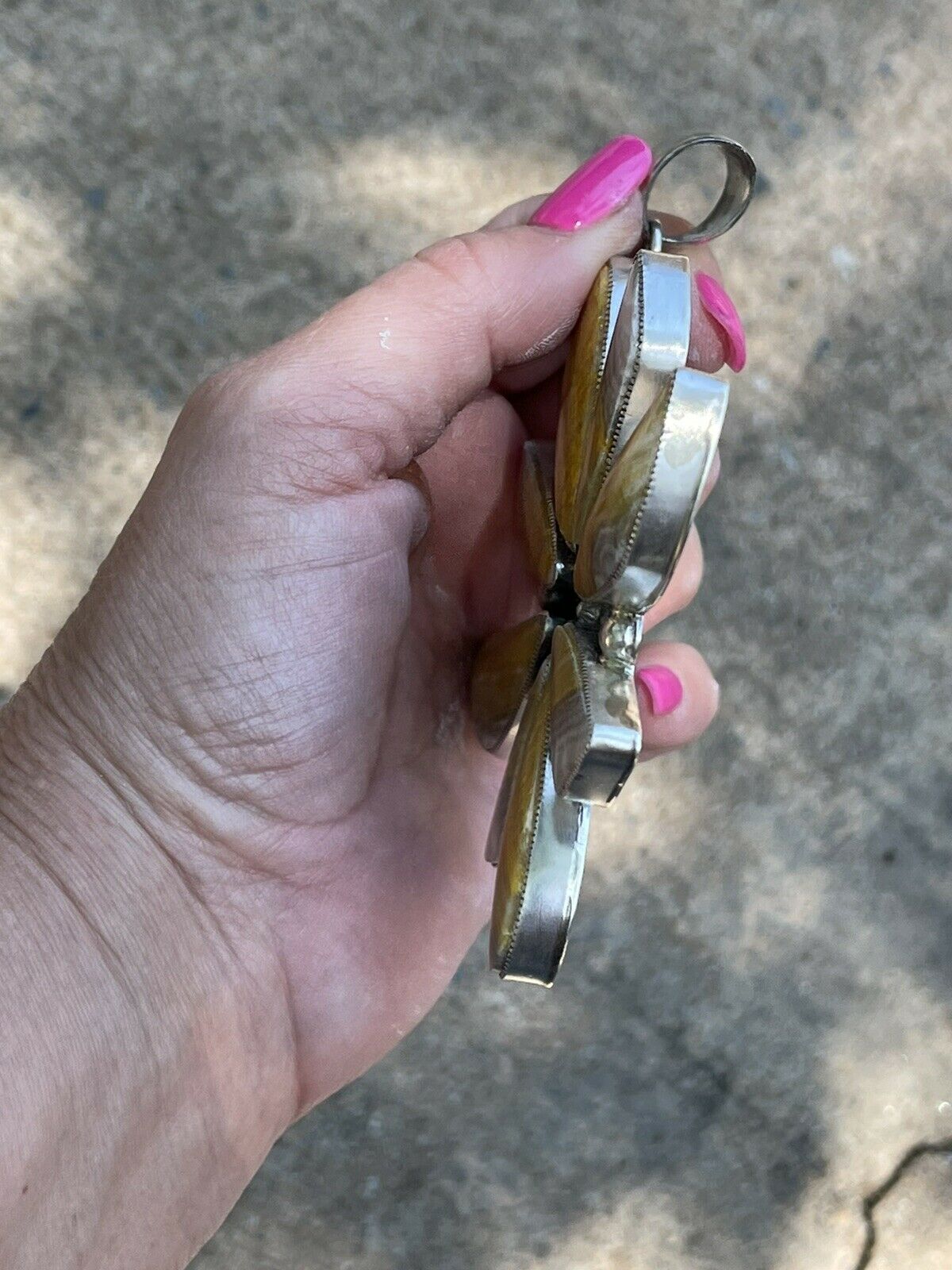 Handcrafted Sterling Silver Bumblebee Jumbo Cluster Pendant