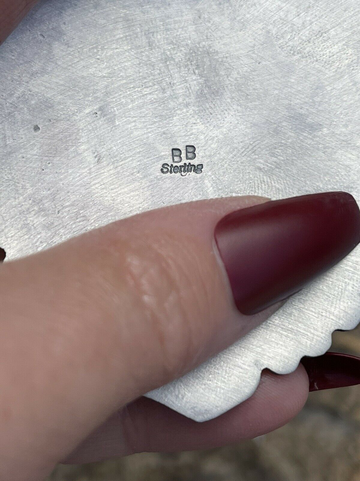 Handcrafted Number 8 Turquoise & Sterling Tufa Cast Jumbo Pendant Signed