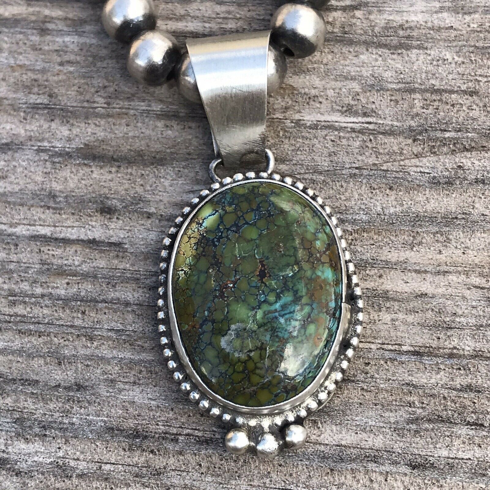 Navajo Turquoise Sterling Silver Pendant