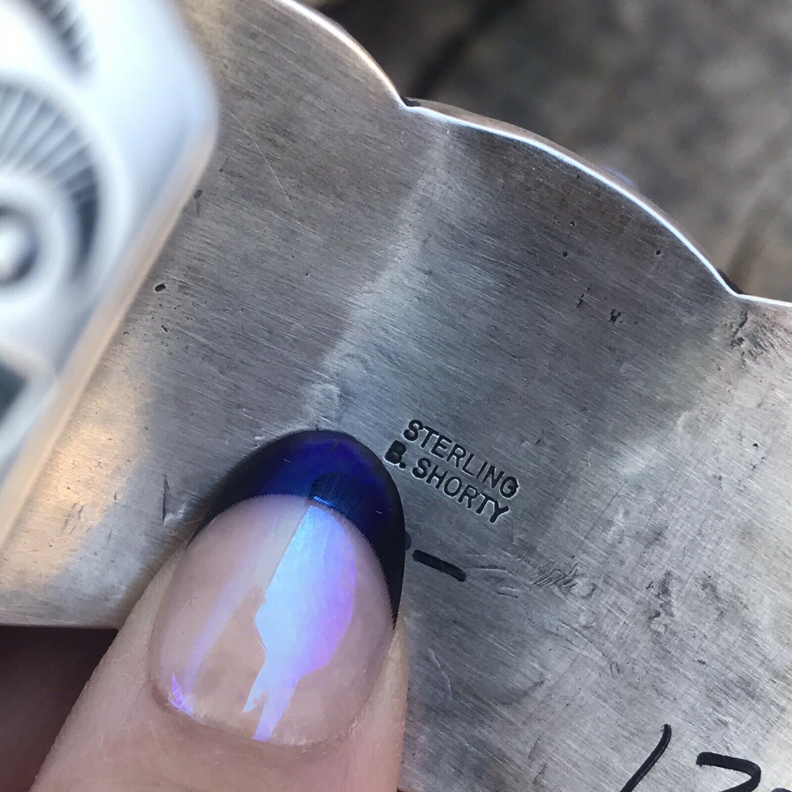 Handcrafted Sterling Silver Royston Turquoise Cuff Bracelet By Benson Shorty /