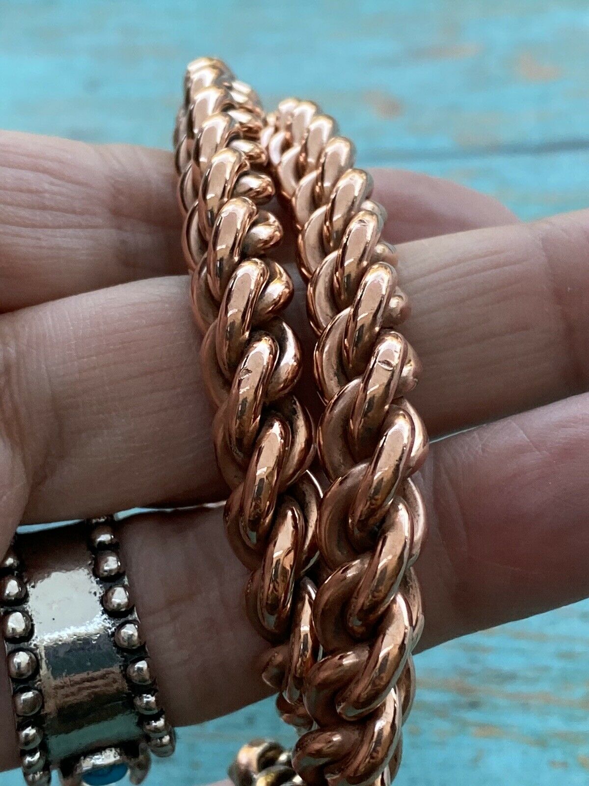 Handcrafted Copper Hand Twisted Bracelet Cuff