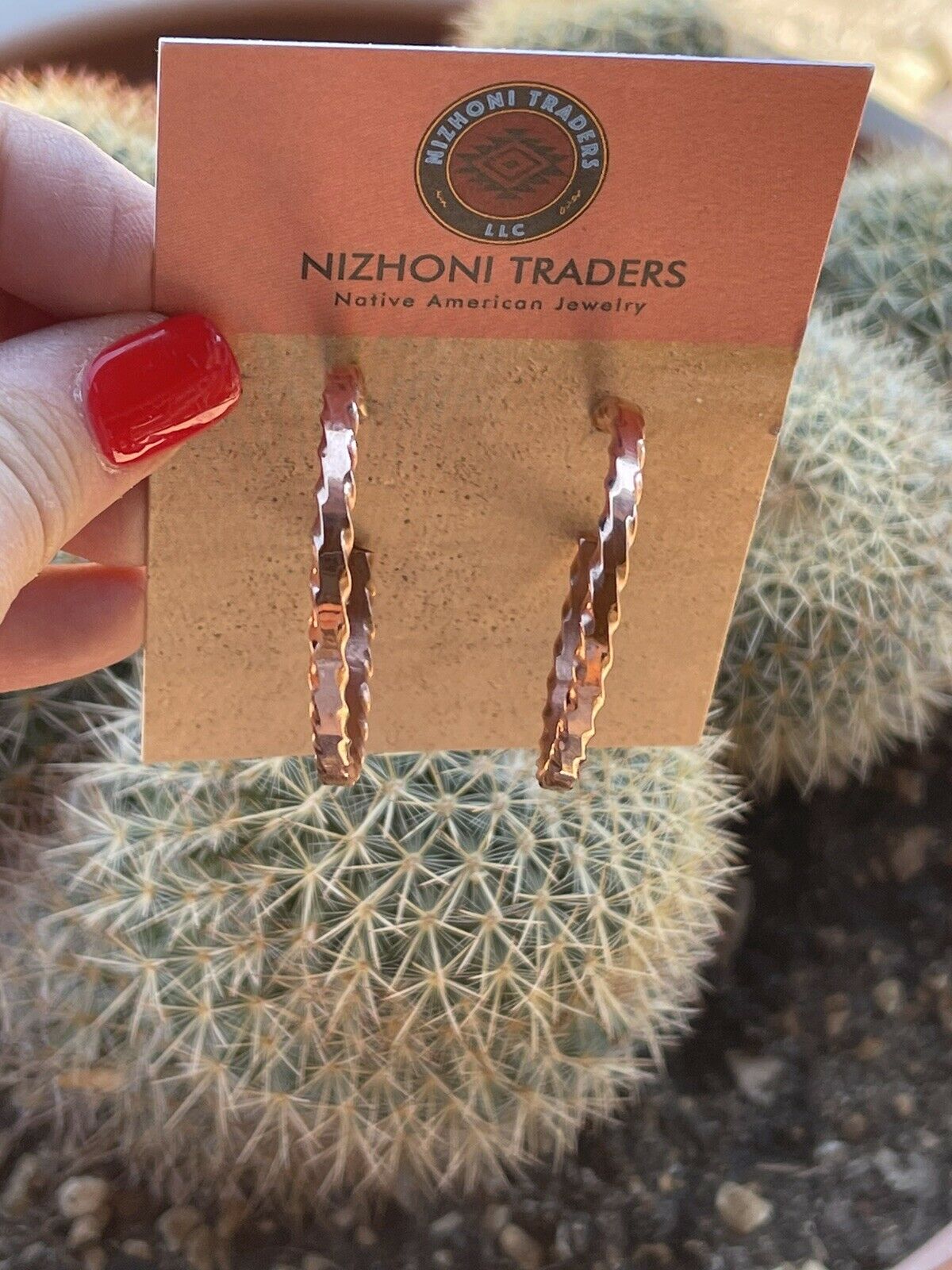 Handcrafted Copper Rope Style Hoop Earrings