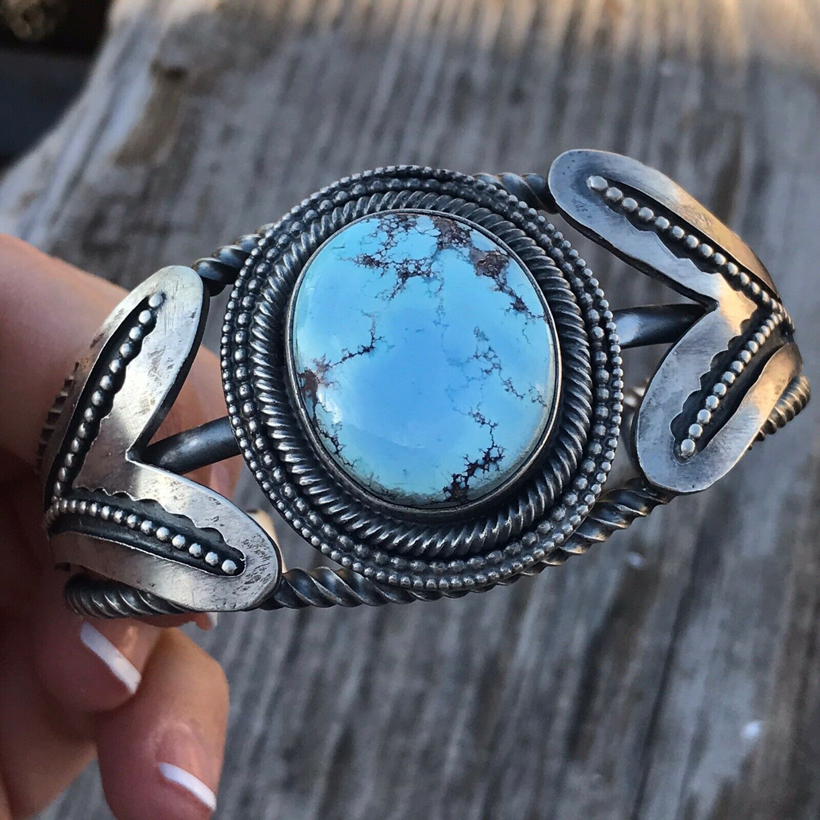 Golden Hill Turquoise Sterling Silver Cuff