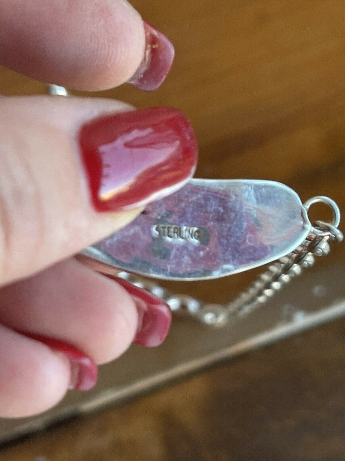 Handcrafted Sterling Silver & Turquoise Inlay Sleek Pendant Necklace