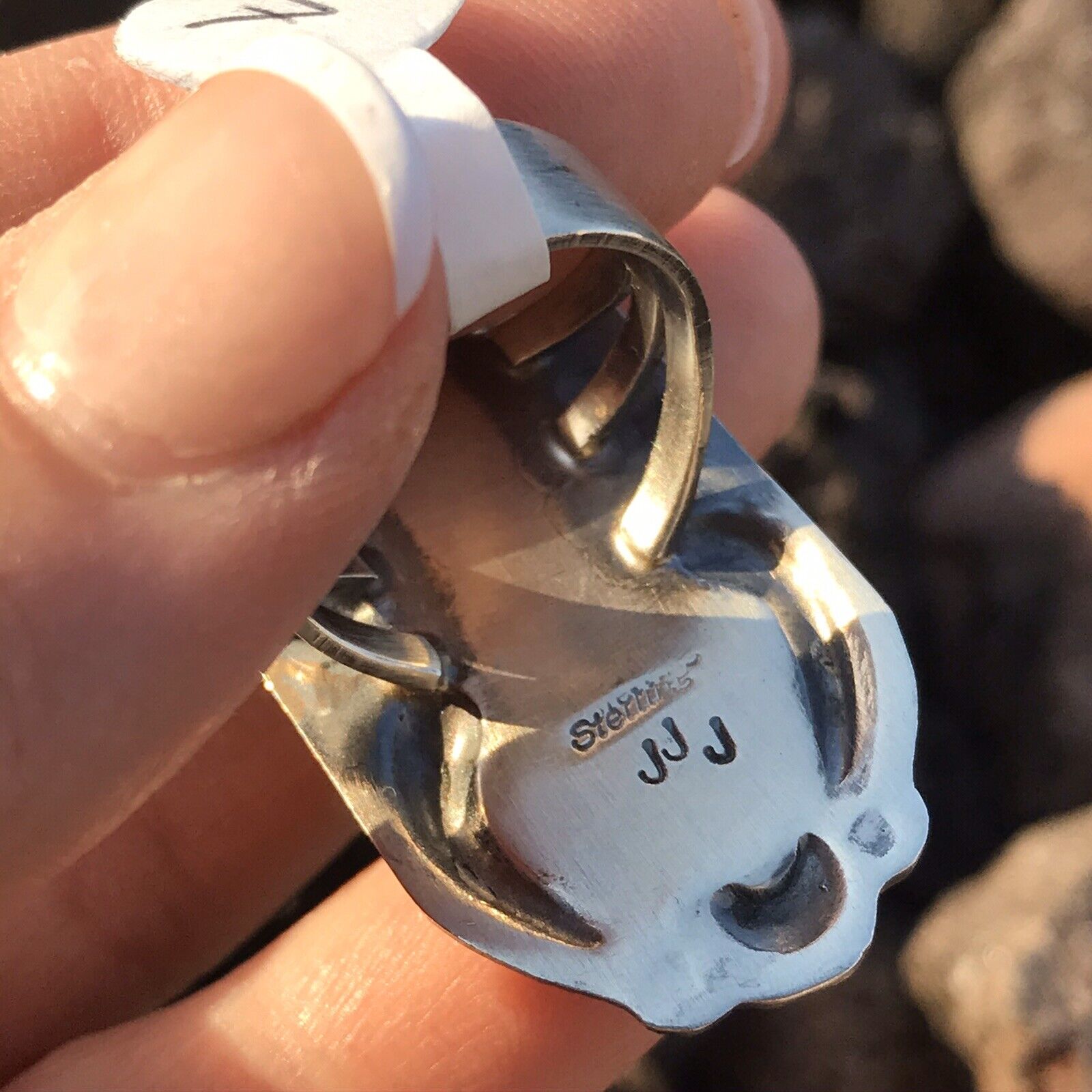 Handcrafted Sterling Silver Turquoise 5 Stone Ring