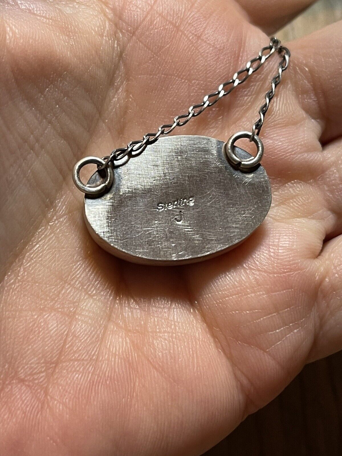 Sterling Silver & Pink Dream Mojave Oval Necklace