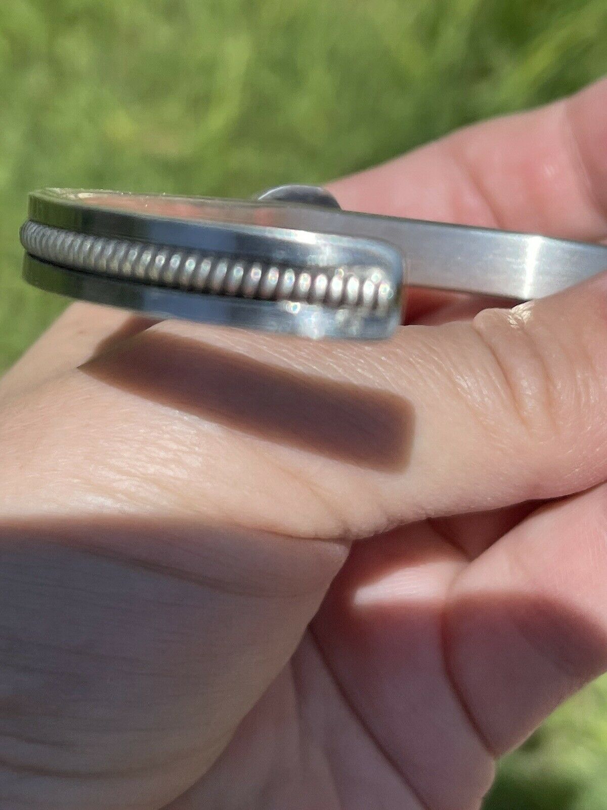 Handcrafted Sonoran Gold Turquoise & Sterling Silver Elegant Cuff Bracelet