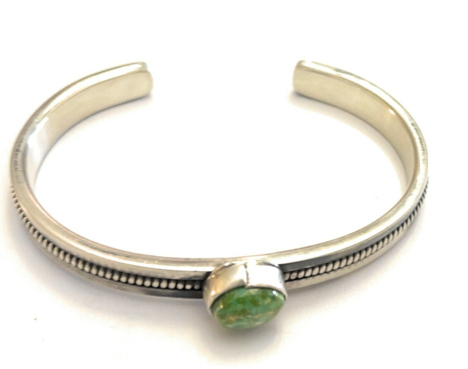 Handcrafted Sonoran Gold Turquoise & Sterling Silver Elegant Cuff Bracelet