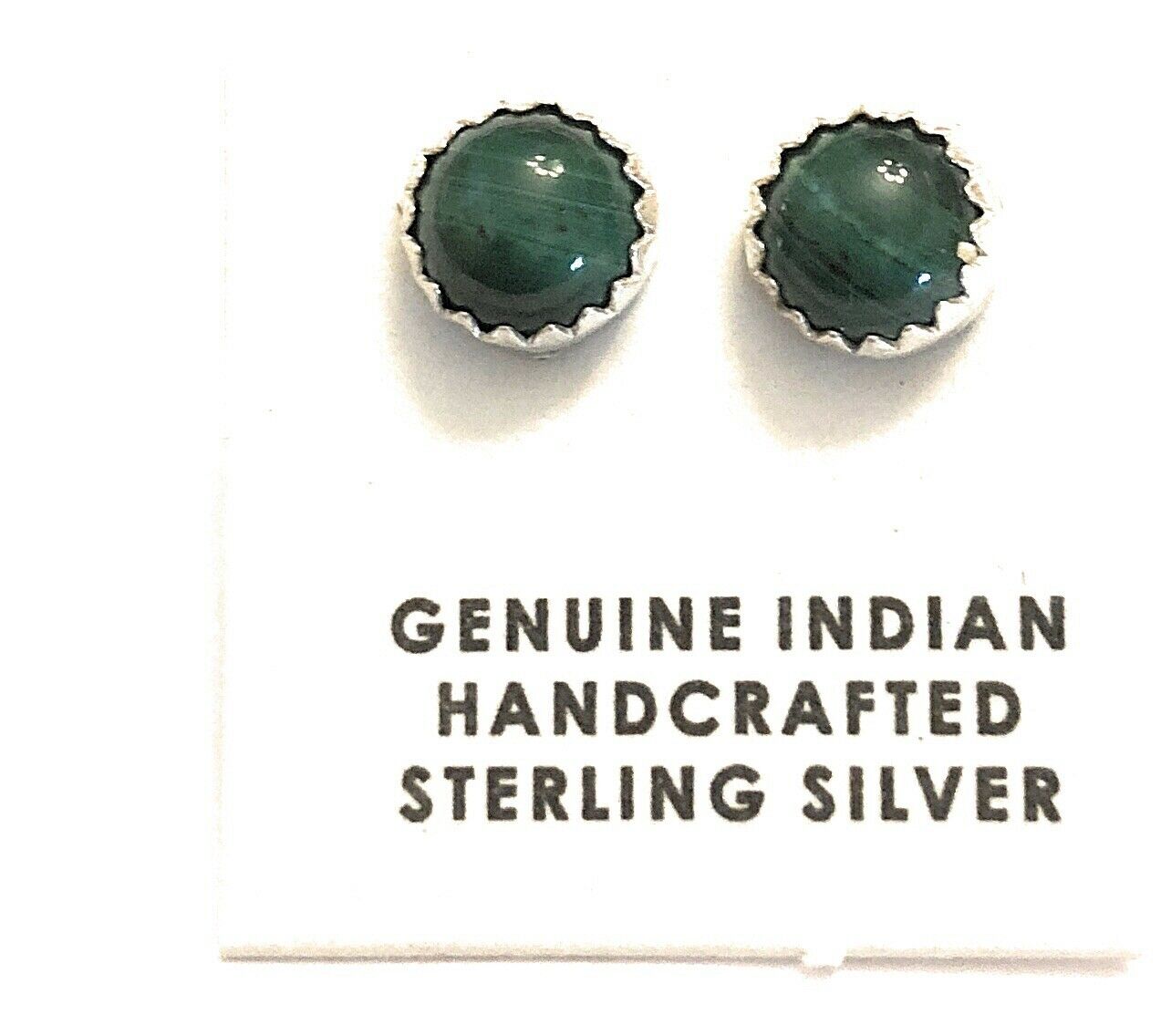 Handcrafted Malachite Sterling Silver Post Studs