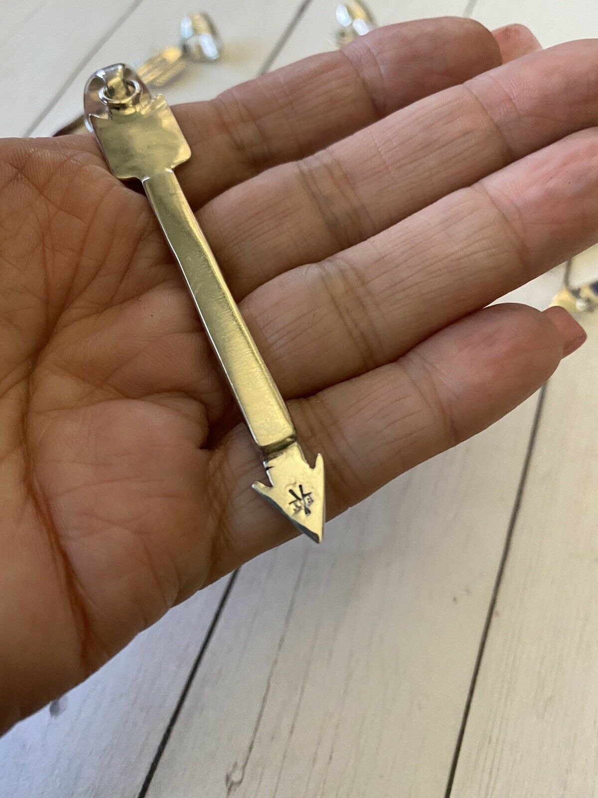 Handcrafted Sterling Silver & Pink Dream Arrow Pendant