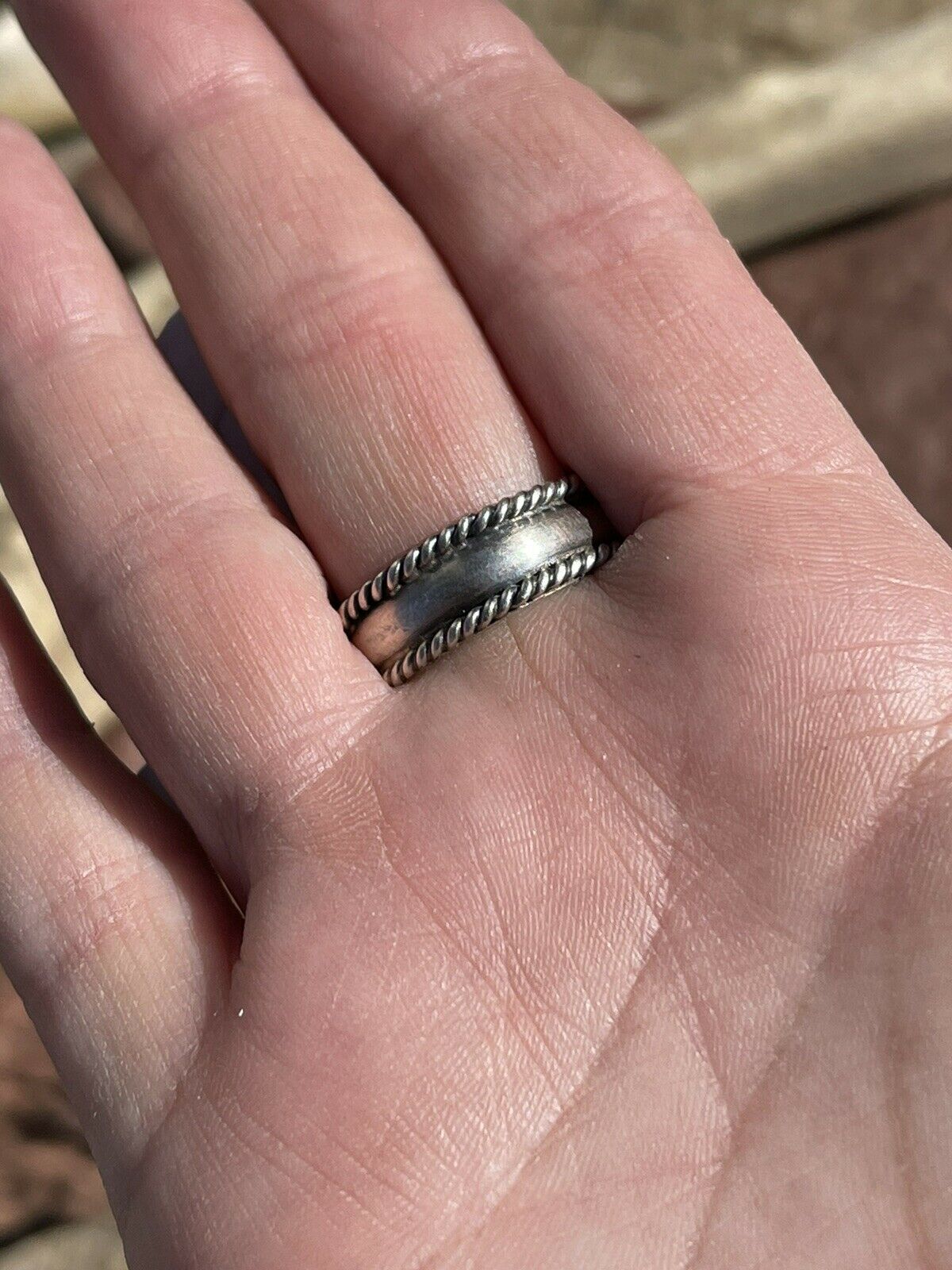 Handcrafted Sterling Silver Orange Spiny Cluster Jumbo Ring Sz 9