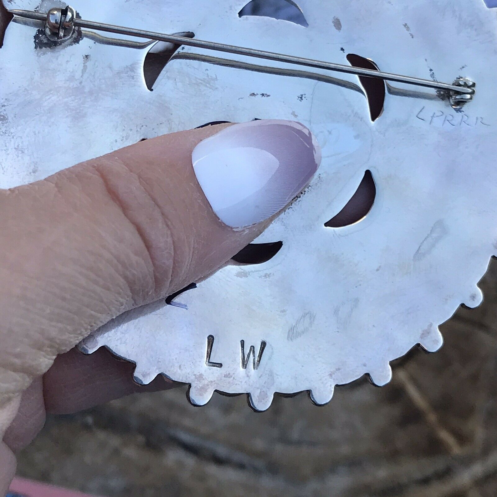 Handcrafted Jumbo Sterling Silver & Natural Red Coral Cluster Pendant/pin Signed