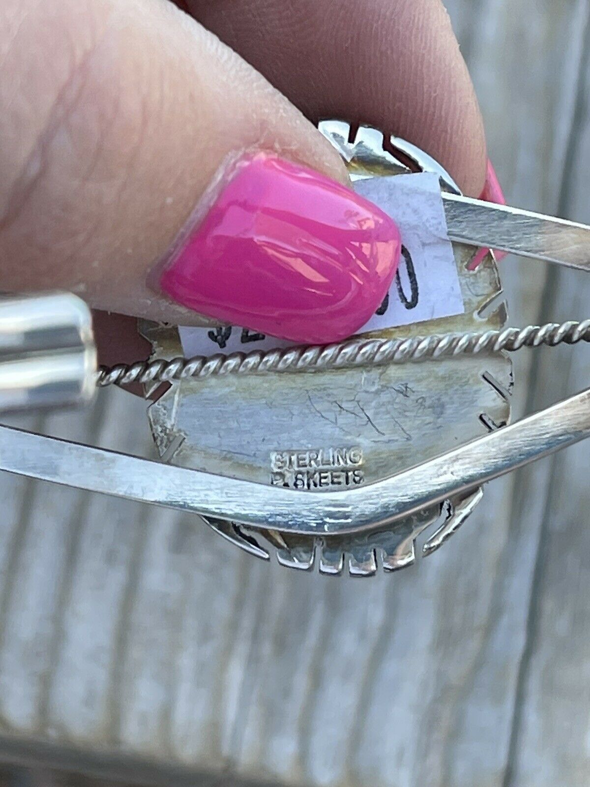 Handcrafted Kingman Web Turquoise & Sterling Silver Cuff Bracelet