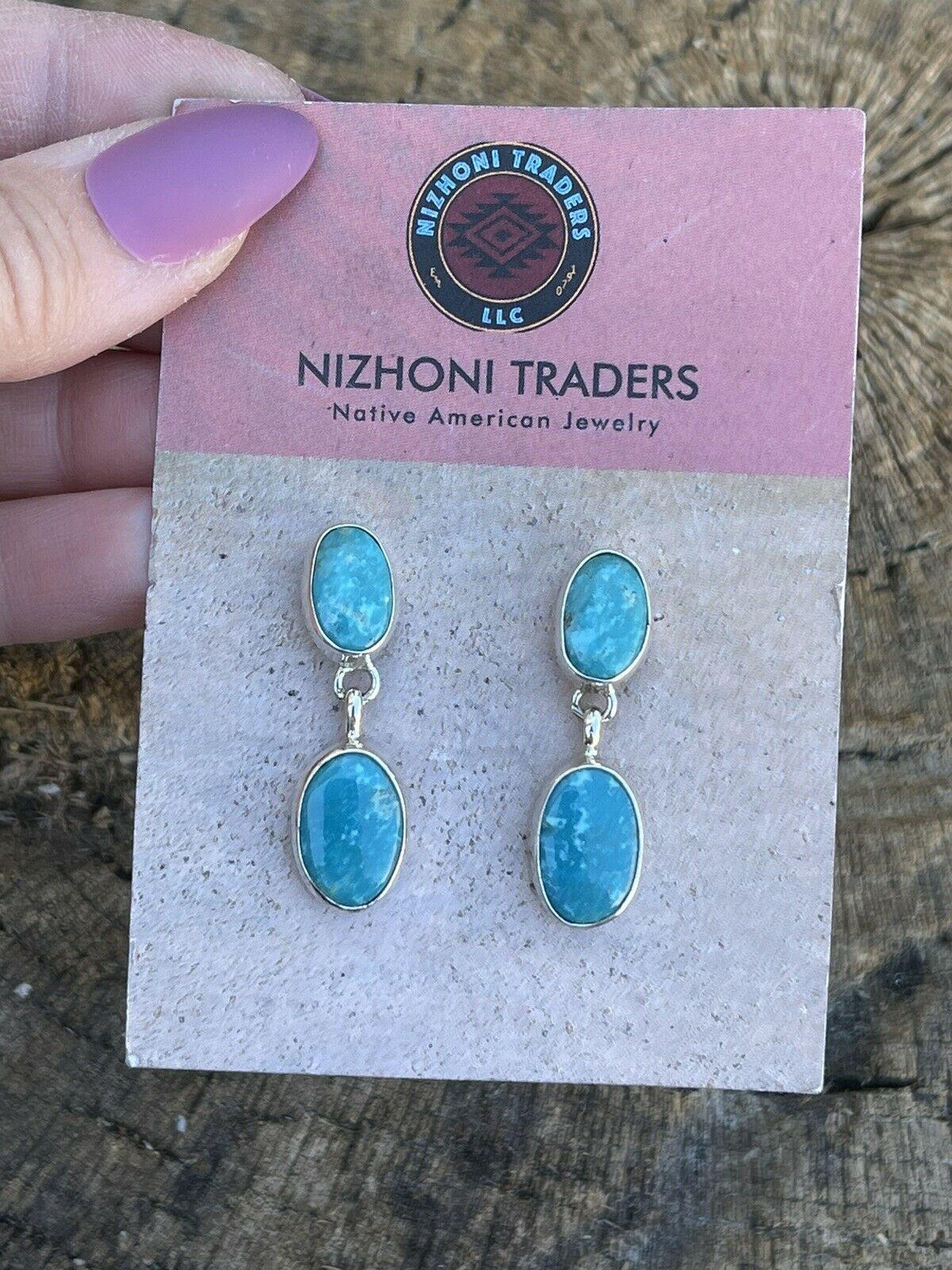 Handcrafted Sterling Silver Turquoise Dangle Earrings