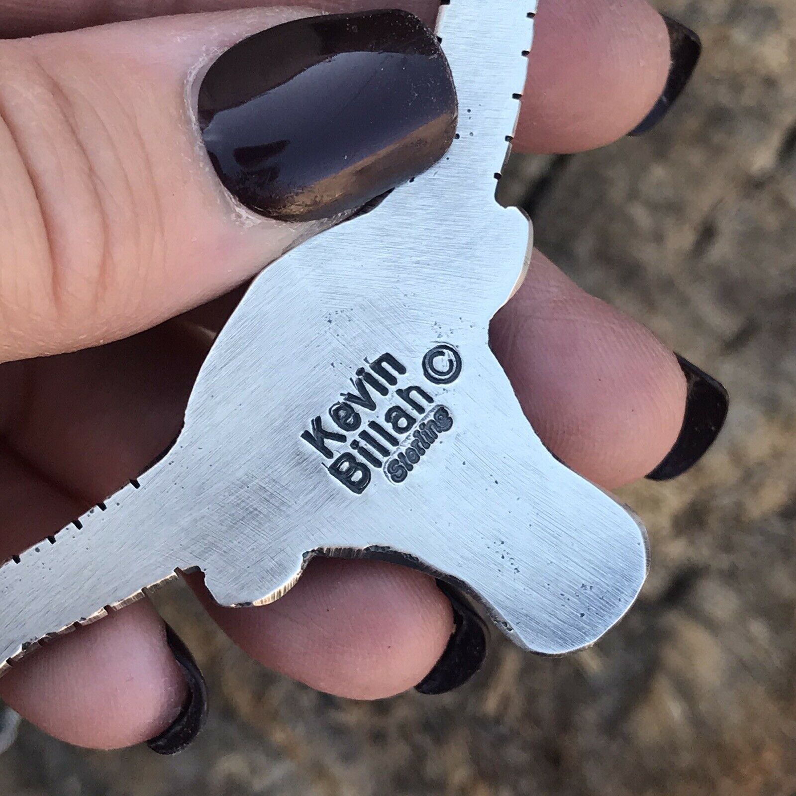 Handcrafted Sterling Silver Longhorn Statement Necklace By Artist Kevin Billah